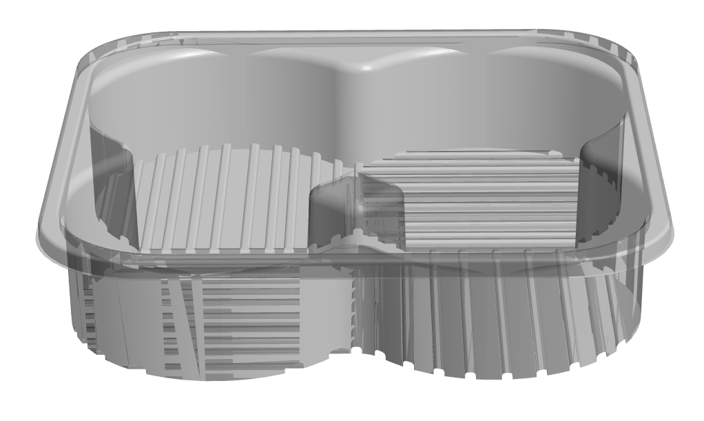 4 Burger Tray for 65mm dia burgers