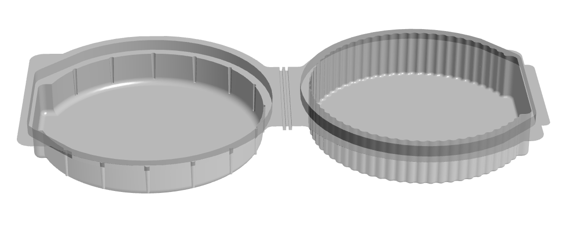 Round 6 inch Hinge Pack ( holds 6 inch cheesecake insert - see ref D398 )