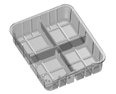 4 Cavity Meat Tray