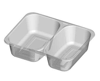 Microwave Meal Tray 2 Cavity