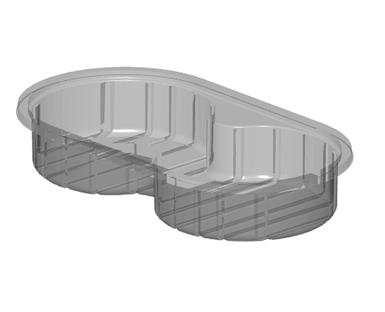 2 Burger Tray for 90mm Qtr Pounder burgers