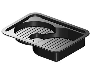 D2 4 x 4oz Shingled Burger Tray 100mm burger