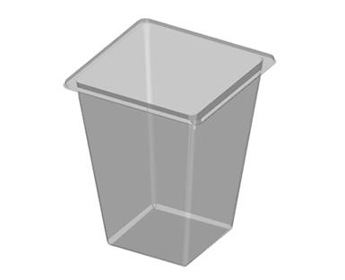 Square Pot 90mm deep - see lid D649