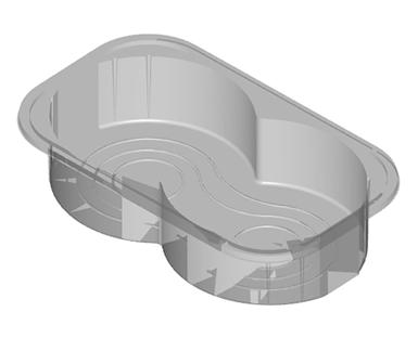 4 Burger Tray for 95mm Burgers Smooth Wall Design