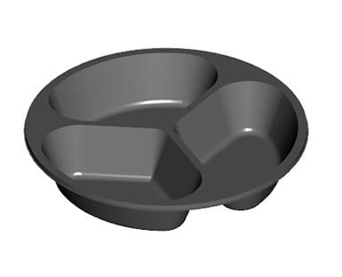 3 Cavity Round Platter- 40mm deep